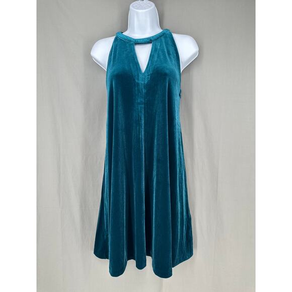 Cynthia Rowley Dresses & Skirts - Cynthia Rowley Dress Womens Small Green Velvet Mini Party Flowy Boho Stretch